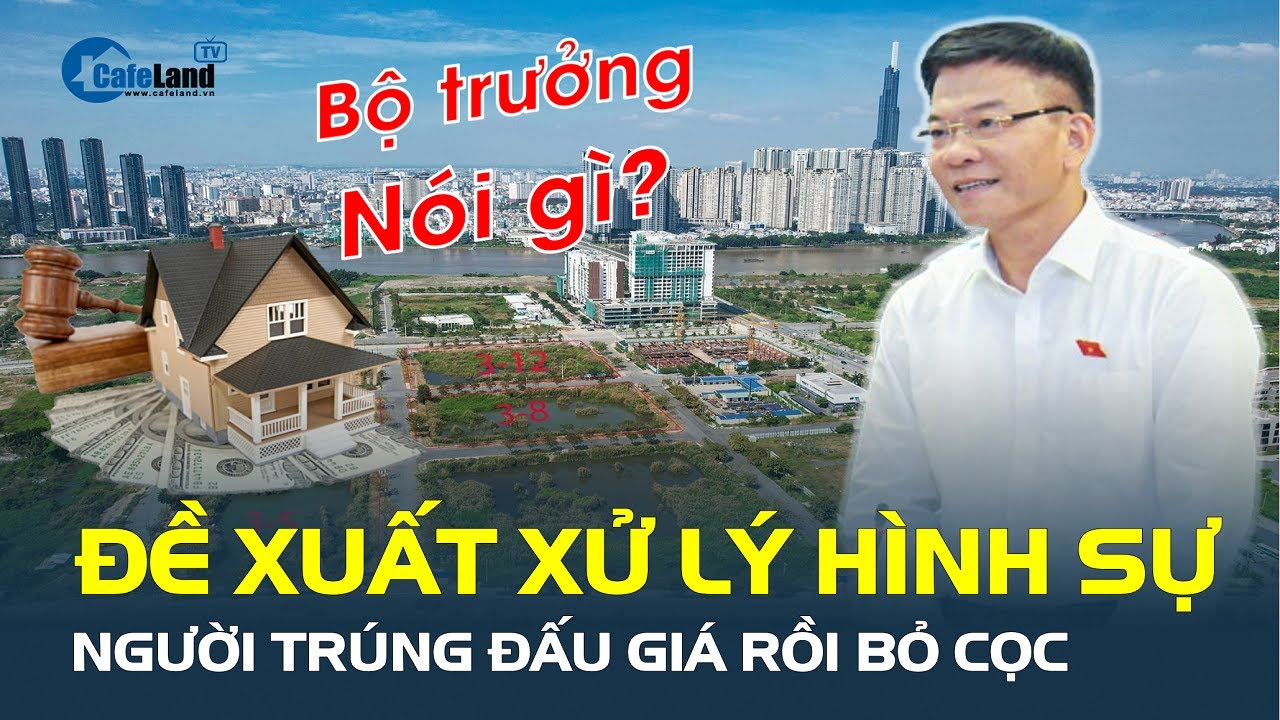 Đề xuất tăng mức cọc, XỬ LÝ HÌNH SỰ người trúng đấu giá rồi bỏ cọc: Bộ trưởng nói gì? | CafeLand