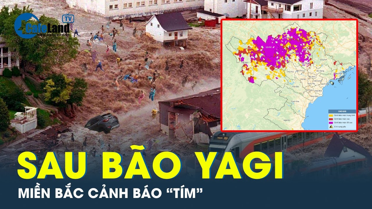 Hậu bão Yagi, miền Bắc lũ lụt khắp nơi, nhiều khu vực trong vùng cảnh báo “tím”  | CafeLand