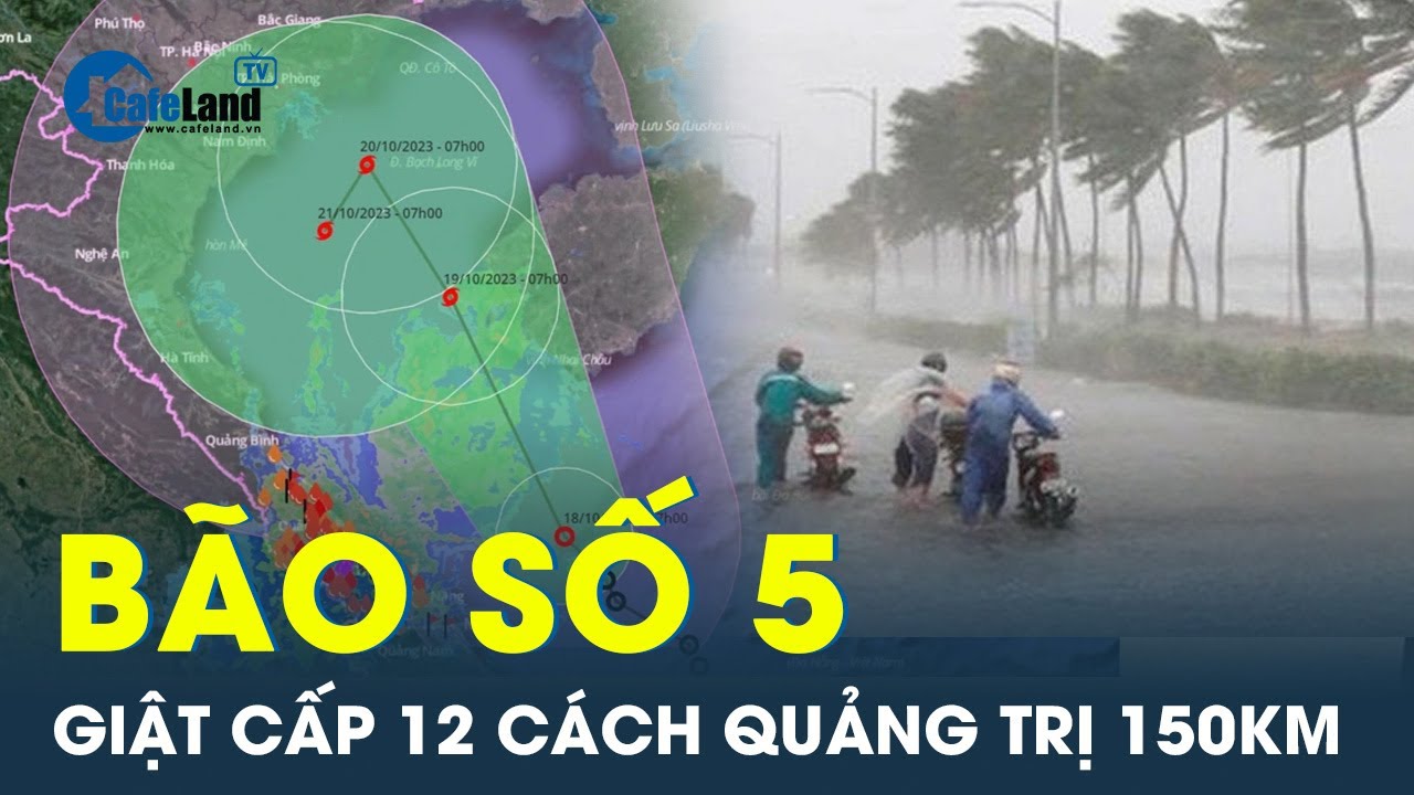 Bão số 5 giật cấp 12, cách Quảng Trị - Quảng Ngãi 150km | CafeLand