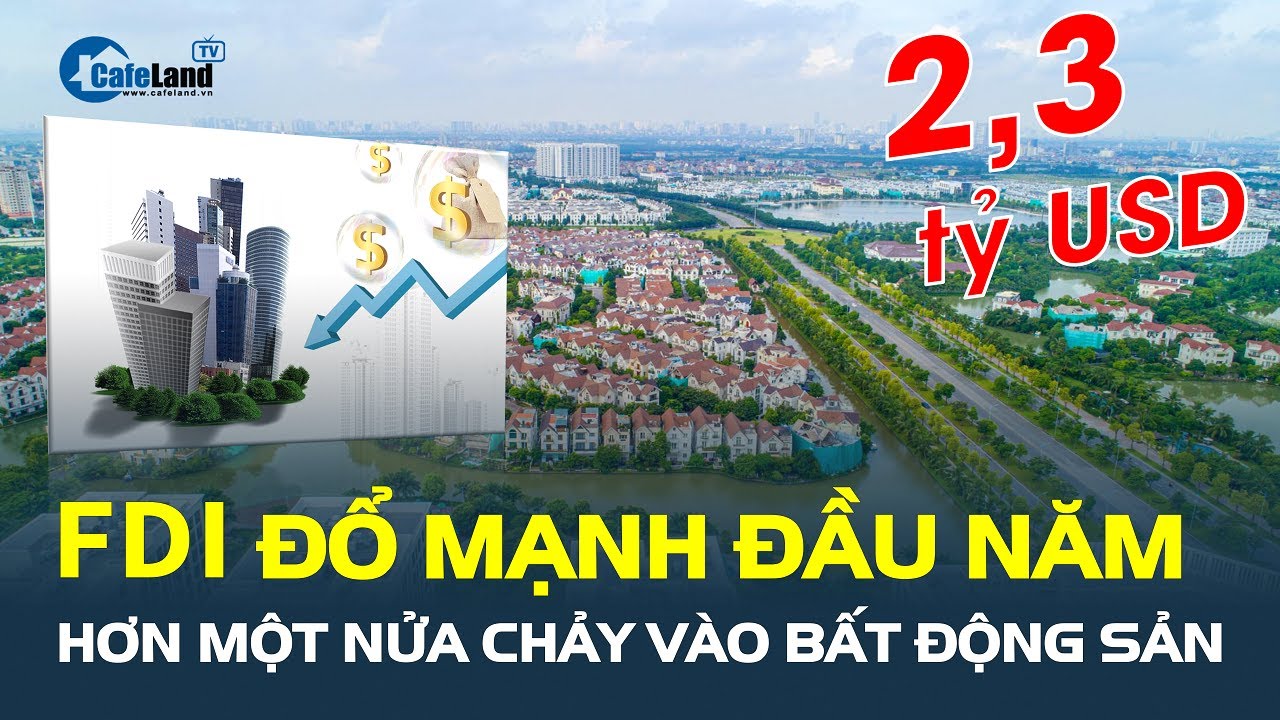 Khủng: FDI ĐỔ MẠNH đầu năm, hơn một nửa CHẢY VÀO BẤT ĐỘNG SẢN | CafeLand