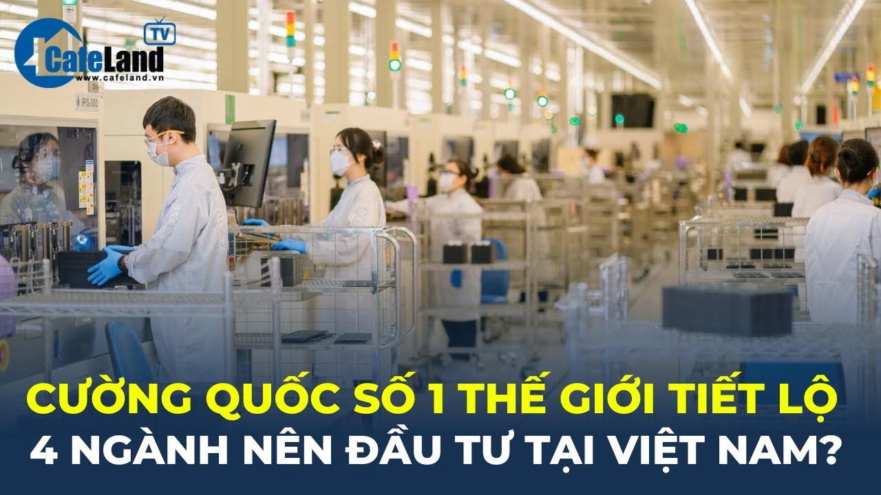 Cường quốc số 1 thế giới TIẾT LỘ 4 NGÀNH nên đầu tư tại Việt Nam, có ngành vượt mốc 6 TỶ USD