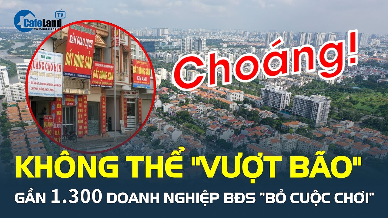 Không thể gồng mình "VƯỢT BÃO", gần 1.300 doanh nghiệp bất động sản “BỎ CUỘC CHƠI” | CafeLand