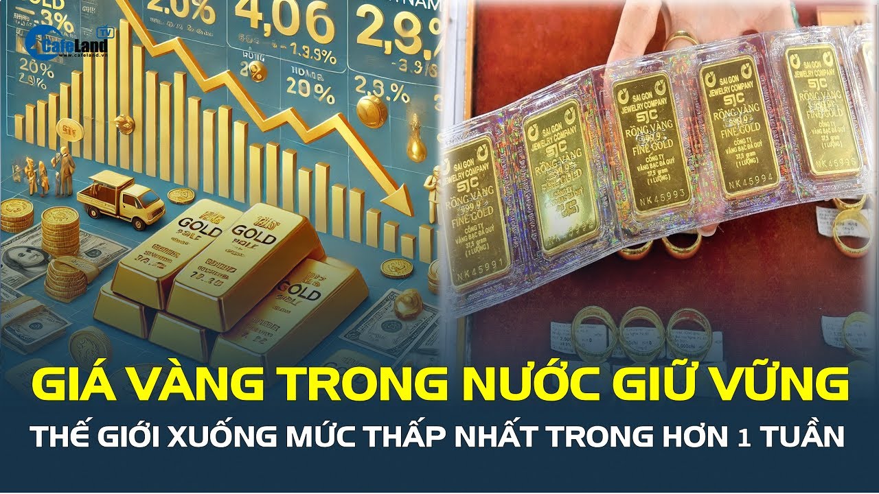 Giá vàng hôm nay 23/7: Trong nước GIỮ VỮNG, thế giới xuống mức thấp nhất trong hơn 1 tuần | CafeLand