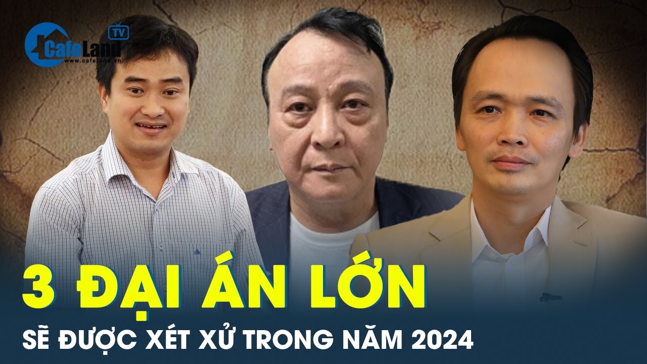 Dự kiến trong năm 2024, sẽ xét xử 3 đại án lớn: Việt Á, Tân Hoàng Minh, FLC | CafeLand