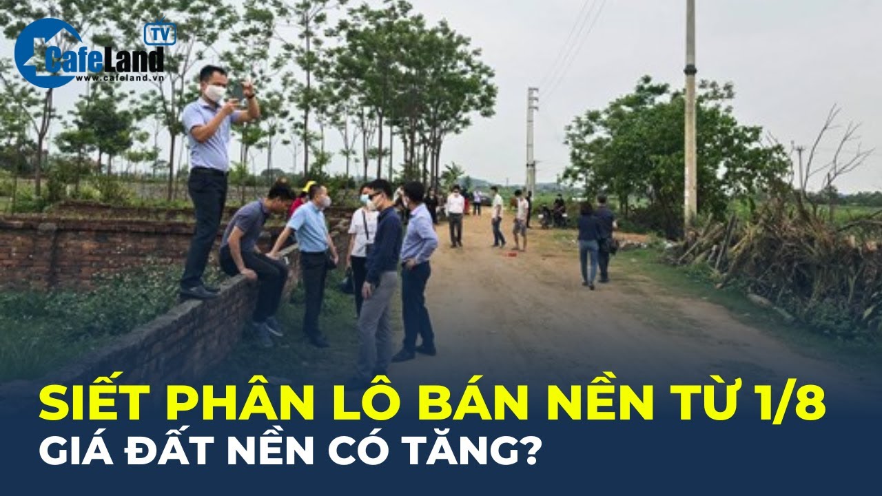 SIẾT phân lô bán nền từ 1/8: Giá đất nền có tăng? | CafeLand