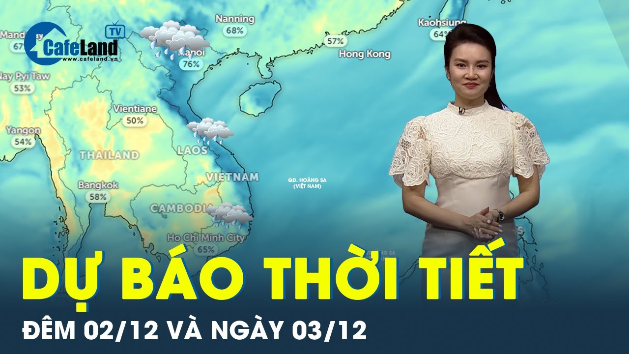 Dự báo thời tiết đêm nay và ngày mai 03/12: Miền Bắc vẫn rét, miền Trung tiếp diễn mưa lớn |CafeLand