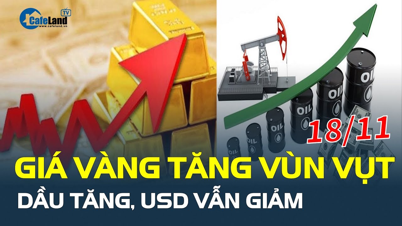 Bất ngờ: Giá vàng 18/11 TĂNG VÙN VỤT, USD vẫn giảm, dầu tăng | CafeLand