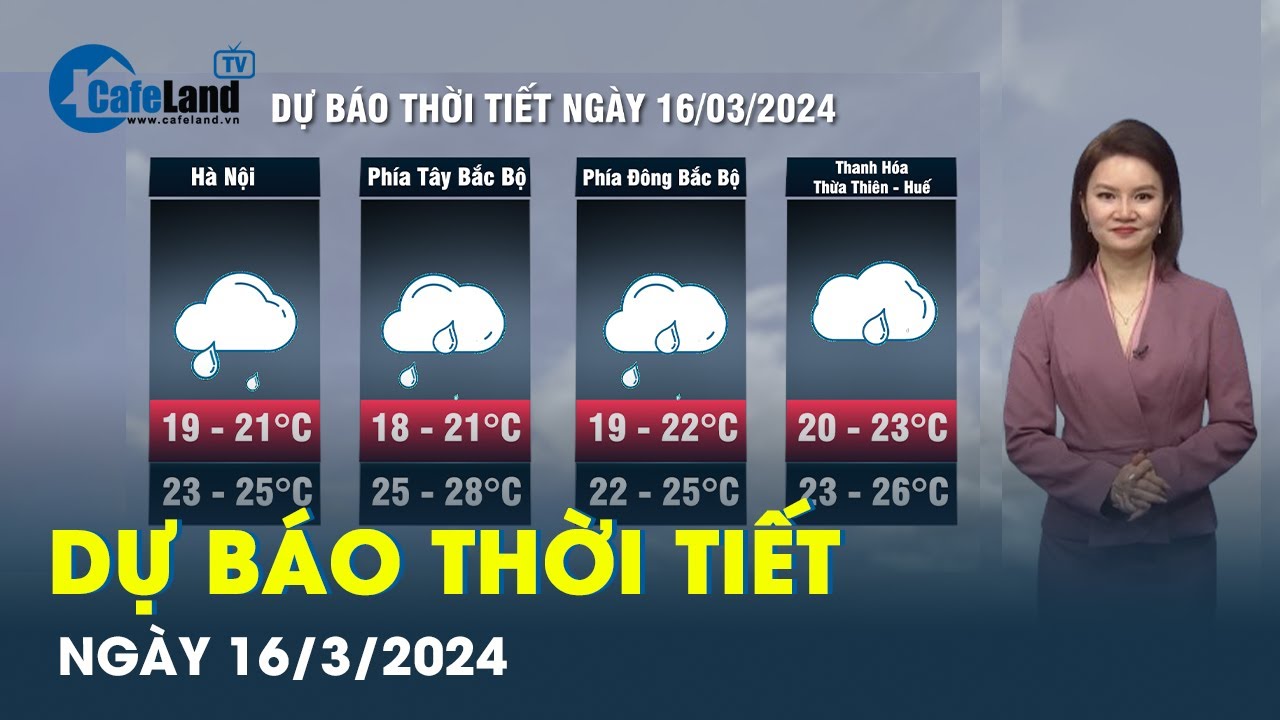 Dự báo thời tiết ngày 16/3/2024: Bắc Bộ mưa rét kéo thêm nồm ẩm, Nam Bộ nắng nóng oi bức | CafeLand