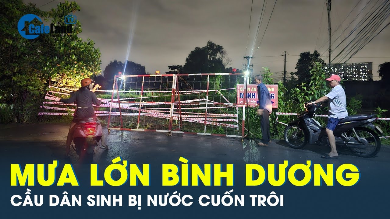 Bình Dương: Sập cầu dân sinh do mưa lớn kéo dài khiến nhiều người dân gặp tai nạn | CafeLand