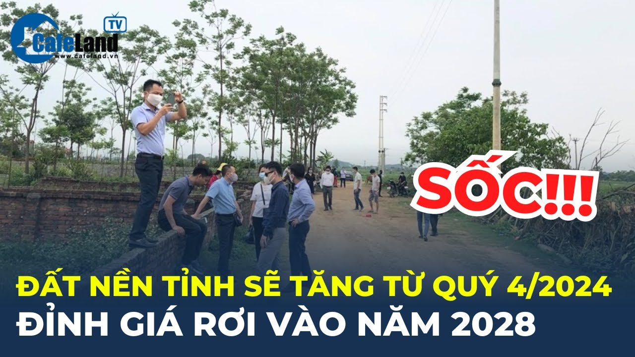 Đất nền tỉnh sẽ TĂNG GIÁ TRỞ LẠI từ quý 4/2024 và ĐỈNH GIÁ rơi vào năm 2028 | CafeLand