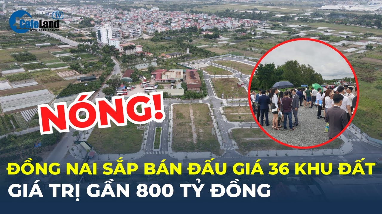 Nóng: Đồng Nai sắp bán đấu giá 36 khu đất trị giá gần 800 tỷ đồng | CafeLand