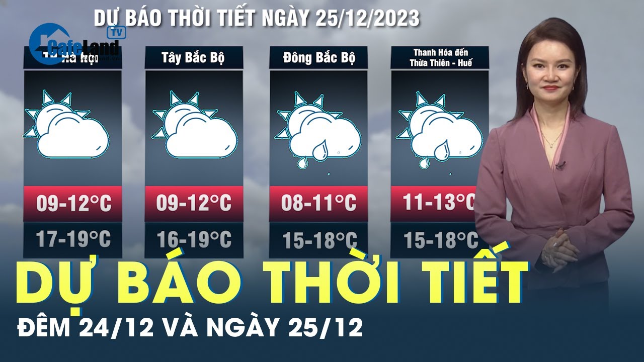 Dự báo thời tiết đêm nay và ngày mai 25/12: Bắc Bộ rét đậm, Trung Bộ mưa lớn trong lễ Giáng sinh