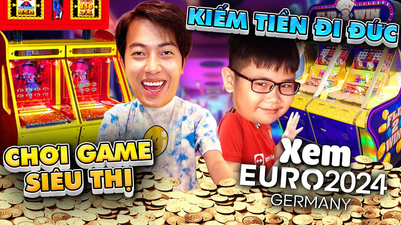 CrisDevilGamer đi siêu thị chơi game kiếm tiền xem Euro 2024