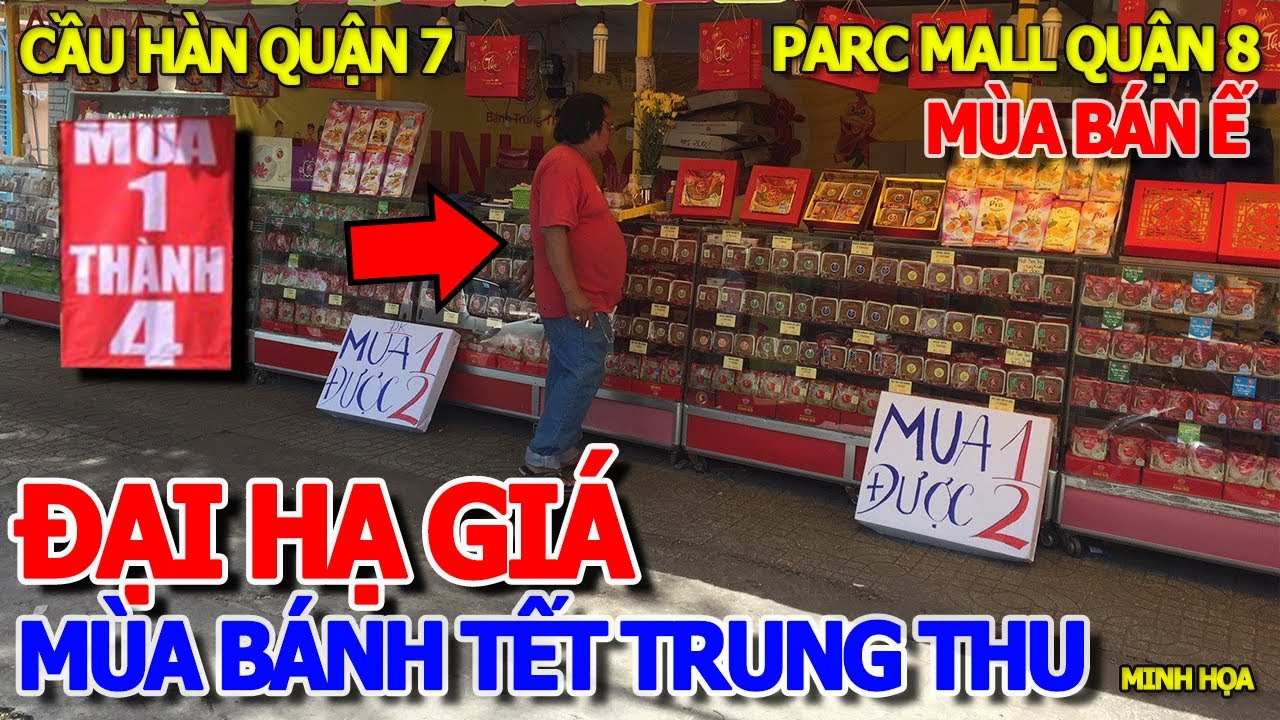 THÔI XONG - MÙA TRUNG THU BÁN BÁNH Ế RỒI GIẢM GIÁ MUA 1 THÀNH 4 - TRẦN XUÂN SOẠN ĐẾN PARC MALL