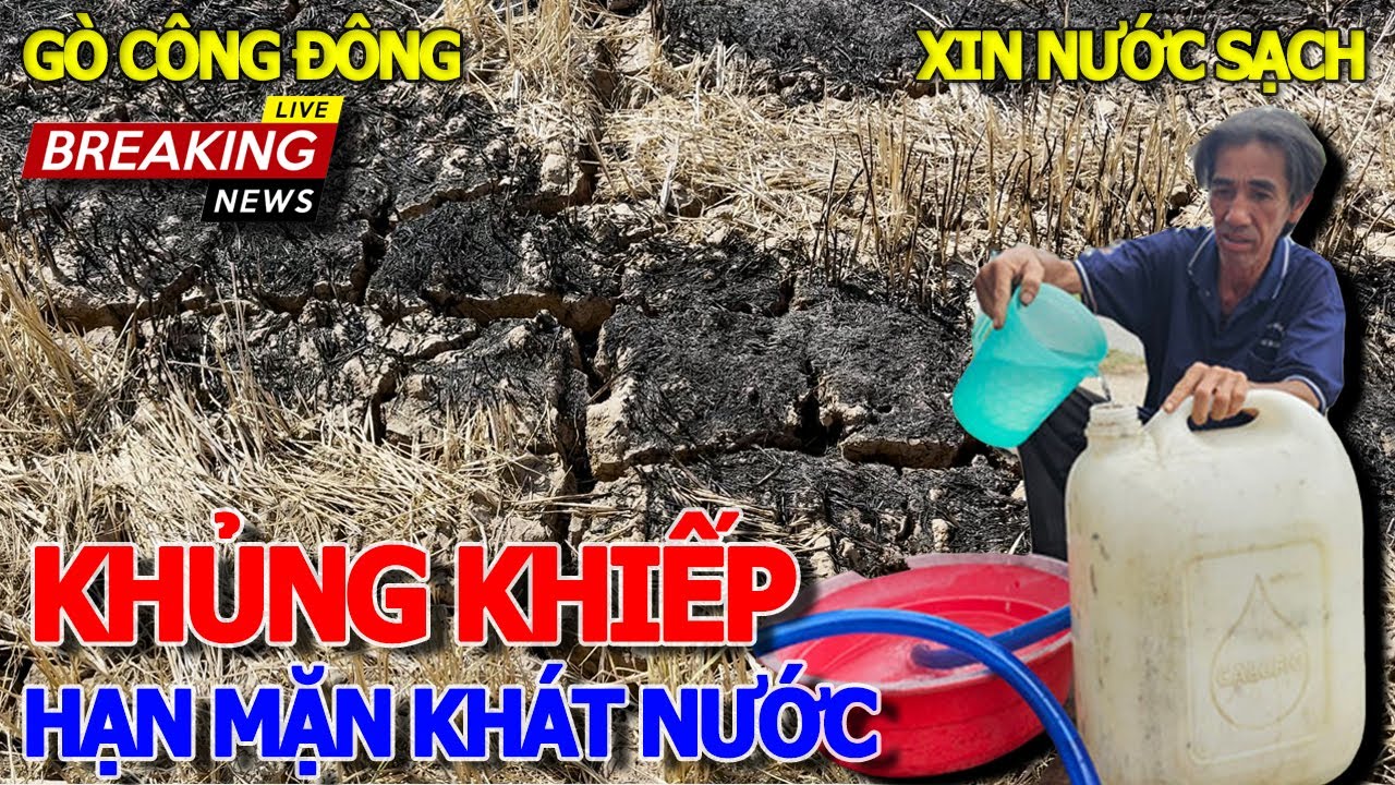 Quá kinh khủng "CHÁY KHÔ" HẾT RỒI - MÙA HẠN MẶN KÉO DÀI BÀ CON MIỀN TÂY XIN NƯỚC SẠCH VỀ SINH HOẠT