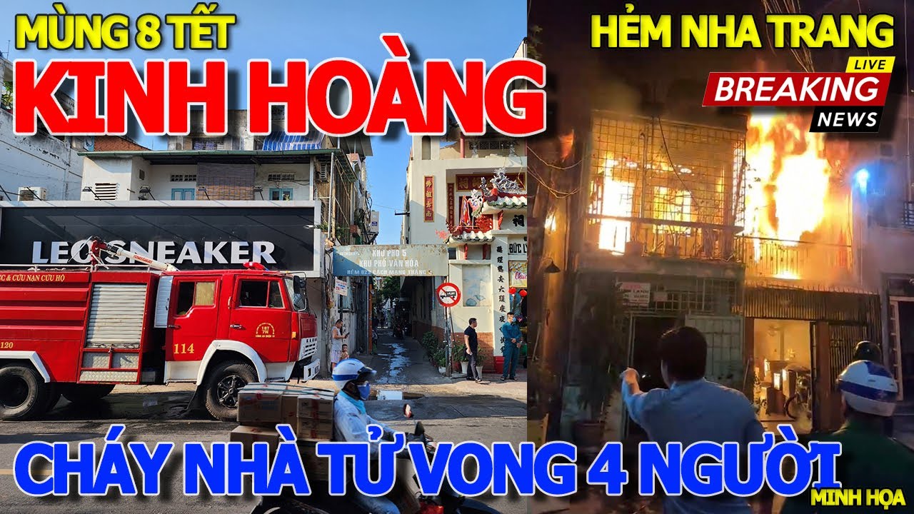 Kinh hoàng SÁNG MÙNG 8 TẾT - CHÁY 3 CĂN NHÀ HẺM SÂU CÁCH MẠNG THÁNG 8 LÀM 4 NGƯỜI TỬ VONG QUA ĐỜI