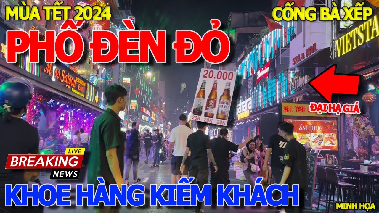 Thôi xong PHỐ TÂY BÙI VIỆN TREO BẢNG "ĐẠI HẠ GIÁ" - TRÀN RA KÉO KHÁCH ĂN CHƠI - CỐNG BÀ XẾP MÙA TẾT