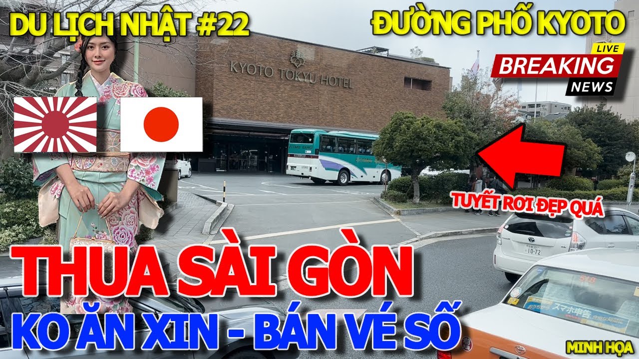 DU LỊCH NHẬT BẢN #22 - CHOÁNG VÁNG NHÀ CỬA ĐƯỜNG PHỐ KYOTO JAPAN KO ĂN XIN - BÁN VÉ SỐ - HÀNG RONG