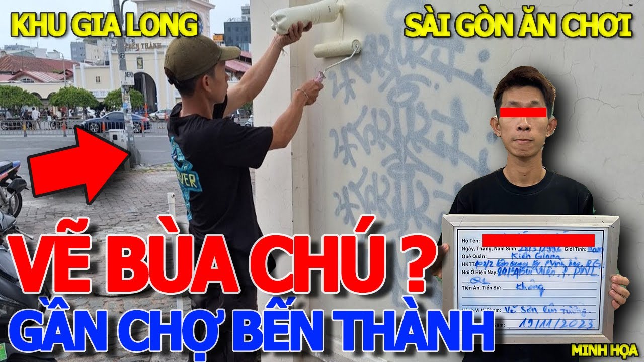 Thôi xong GIANG HỒ NHICOLAI BÙI VIỆN "VẼ BÙA" GẦN CHỢ BẾN THÀNH & CÁI KẾT - SÀI GÒN ĂN CHƠI VỀ ĐÊM