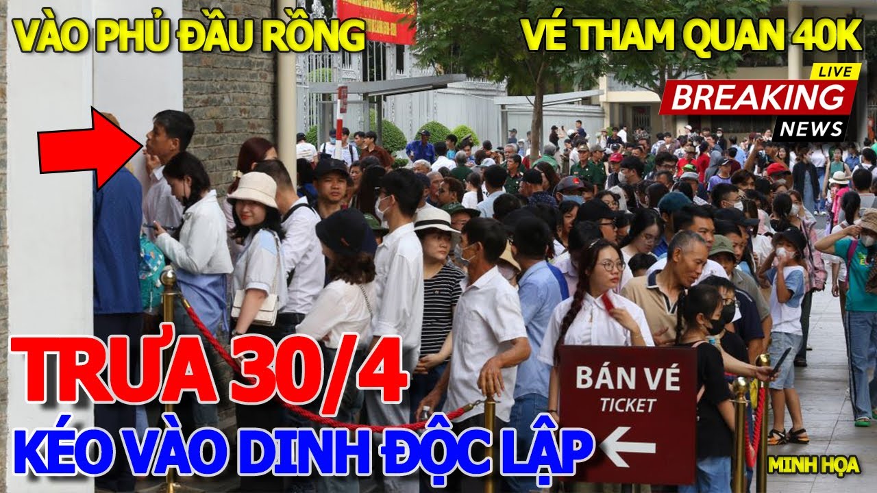 Ngay lúc này TRƯA 30/4 - HÀNG NGÀN NGƯỜI VÀO DINH ĐỘC LẬP SÀI GÒN & BÊN TRONG PHỦ ĐẦU RỒNG RA SAO