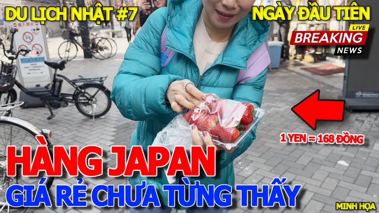 DU LỊCH TOUR NHẬT BẢN #7 - GIẬT MÌNH HÀNG JAPAN CÀNG TỐT CÀNG RẺ CHƯA TỪNG THẤY - ĂN DÂU NHẬT OSAKA