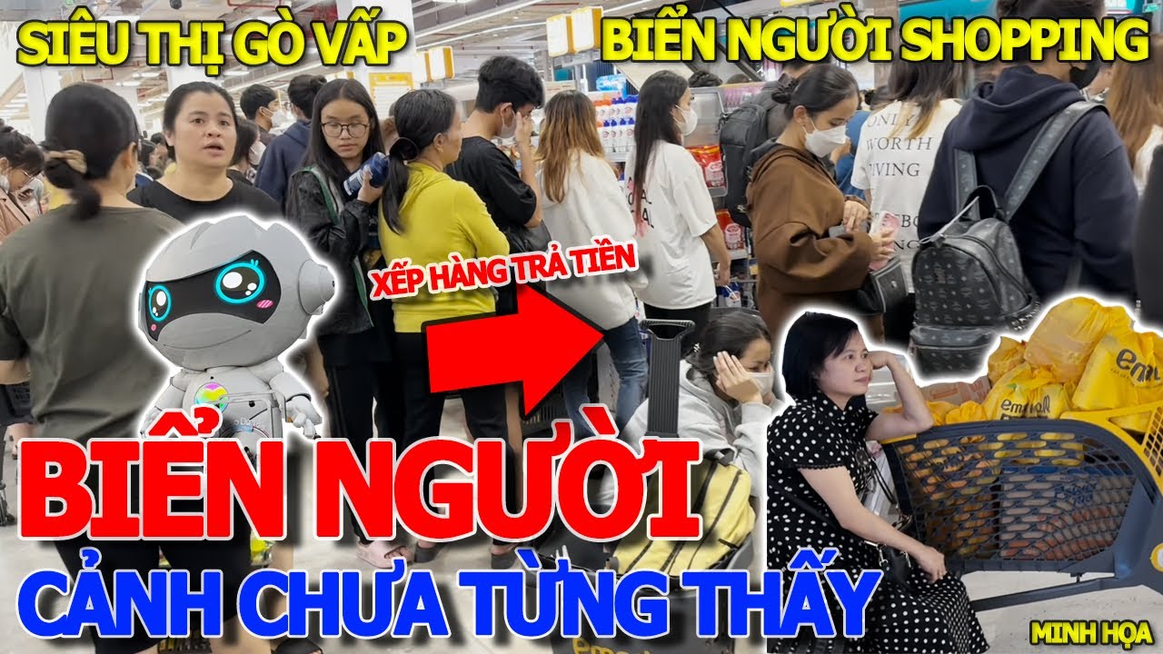 Quay đầu tháo chạy CẢNH TƯỢNG BIỂN NGƯỜI Ồ ẠT VÀO MUA SẮM NGÀY KHAI TRƯƠNG SIÊU THỊ THISO GÒ VẤP