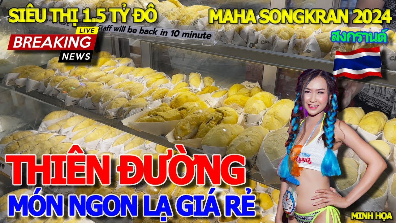 Biển người tràn vào THIÊN ĐƯỜNG ĂN UỐNG GIÁ RẺ HƠN SÀI GÒN - SIÊU THỊ ICONSIAM TẾT SONGKRAN THÁI LAN