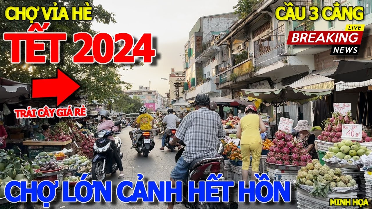 Hết hồn cảnh này CHỢ LỚN MÙA TẾT 2024 - NGẬP TRÀN SẮC ĐỎ CHỢ PHÁO CHỢ KHÔ BÌNH TÂY & CẦU BA CẲNG