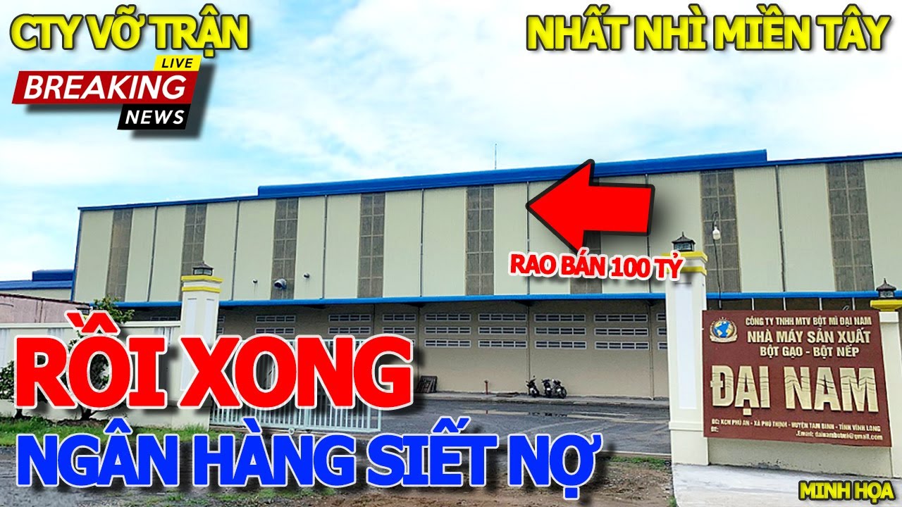 Thôi xong ĐẠI GIA CÙNG ĐƯỜNG NGÂN HÀNG SIẾT NỢ & RAO BÁN NHÀ MÁY CTY BỘT MỲ ĐẠI NAM LỚN NHẤT NHÌ