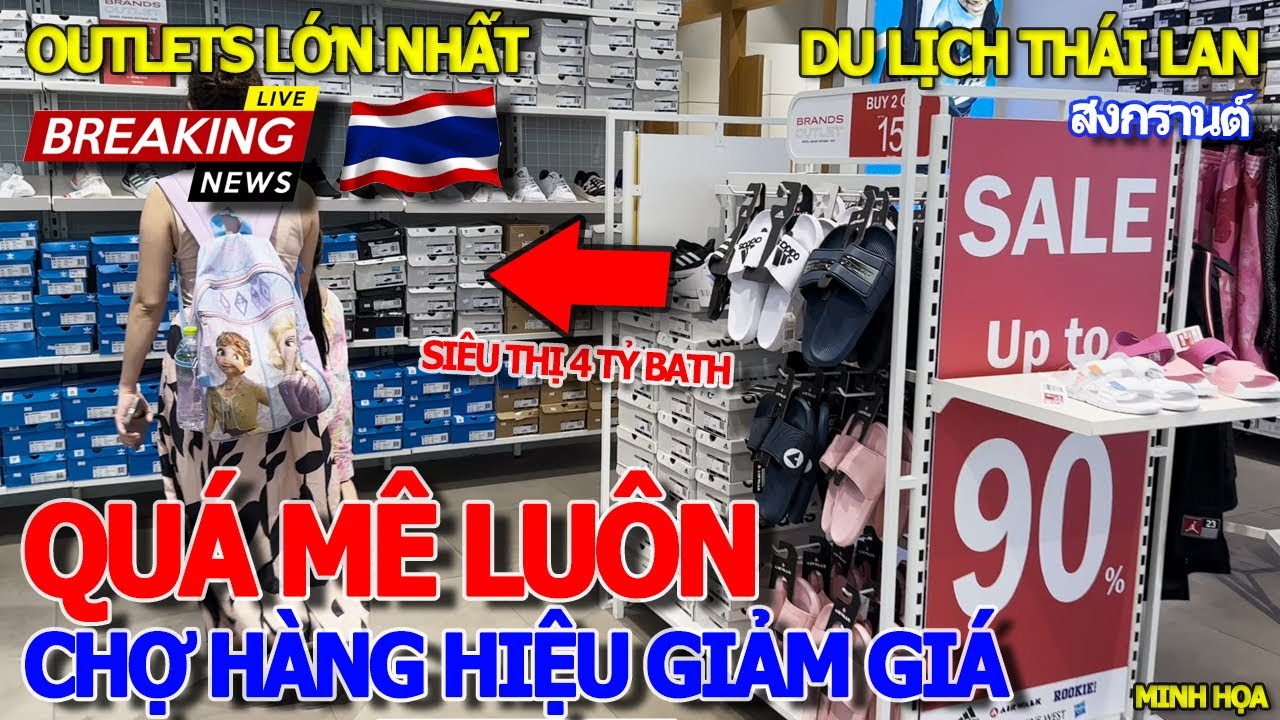 Khám phá THIÊN ĐƯỜNG HÀNG HIỆU GIẢM GIÁ 50% - SIAM PREMIUM OUTLETS BANGKOK SIÊU THỊ 4 TỶ BATH THÁI