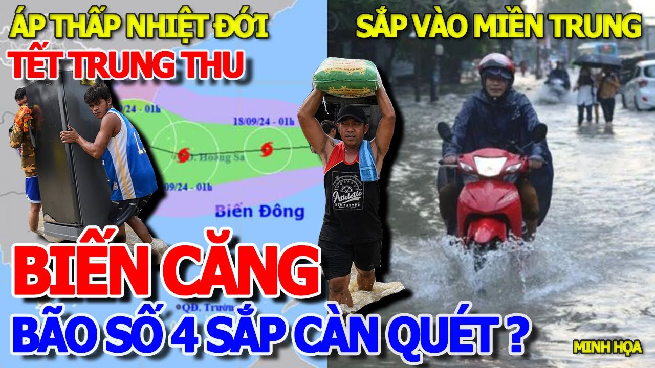 RỒI XONG - TỚI LƯỢT BÃO SỐ 4 HÂM HE CÀN QUÉT MIỀN TRUNG - ÁP THẤP NHIỆT ĐỚI & TẾT TRUNG THU SÀI GÒN