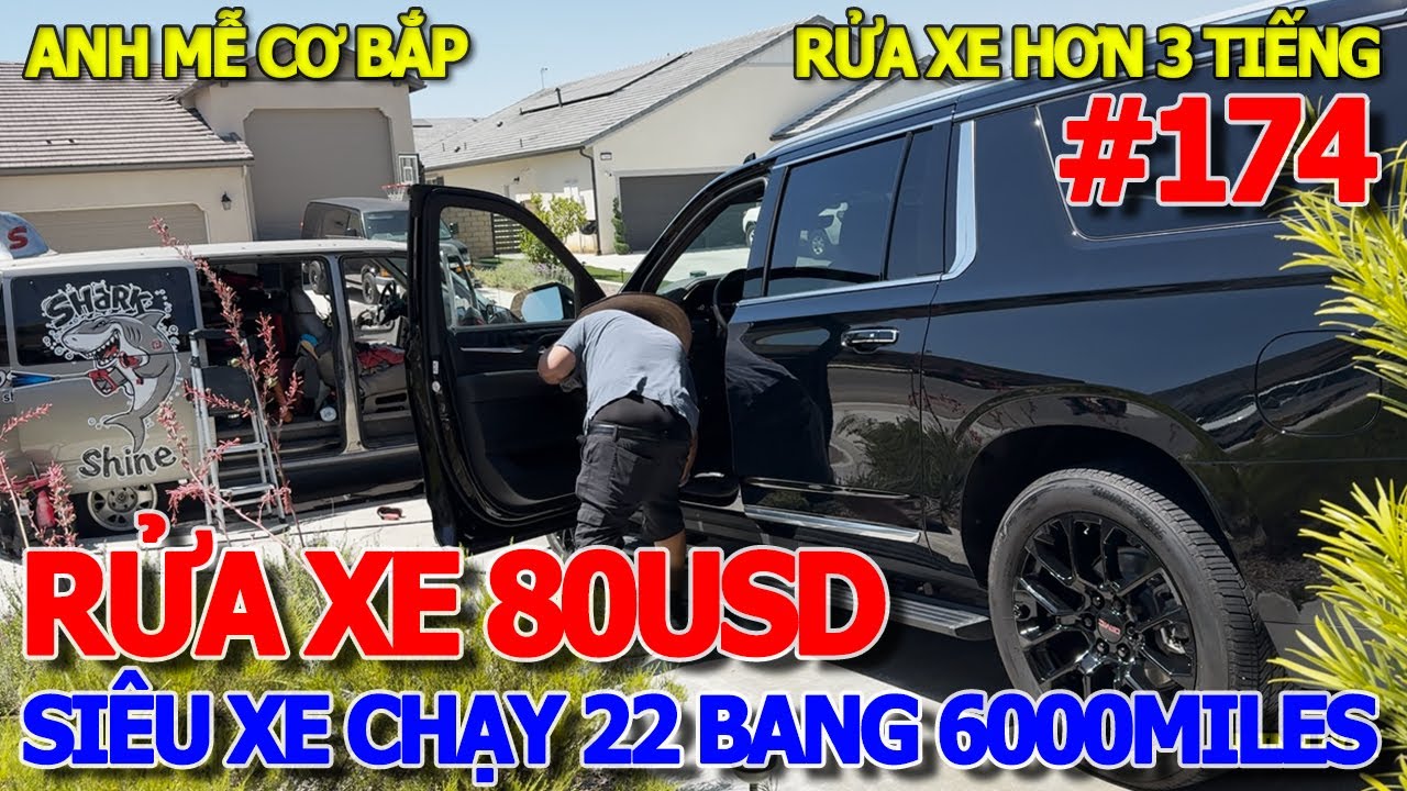 ANH MỄ CƠ BẮP RỬA XE .TUỘT QUẦN TẬN NHÀ GIÁ 80USD & SIÊU XE GMC DENALI YUKON V8 6.2L XUYÊN 22 BANG