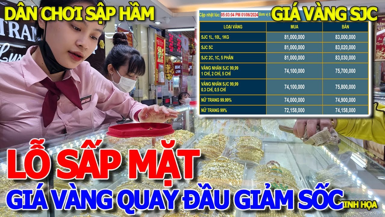 Thôi xong GIÁ VÀNG SJC QUAY ĐẦU GIẢM CỰC SỐC - BÀ CON "ĐU ĐỈNH" LỖ SẤP MẶT - VISA MỸ GIAO TẬN NHÀ