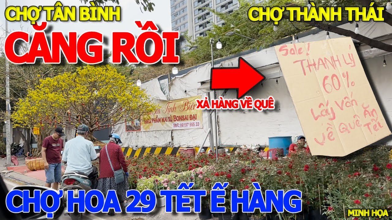 Không ngờ cảnh này TRƯA 29 TẾT - CHỢ Ế XẢ LỖ KHẮP NƠI NHIỀU VÔ KỂ - CHỢ TÂN BÌNH & CHỢ THÀNH THÁI