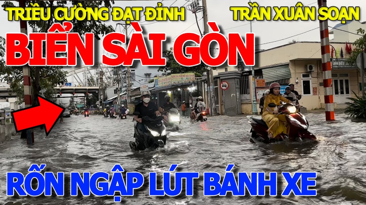 Hàng loạt XE GỤC NGÃ ĐẨY BỘ VƯỢT QUA "RỐN NGẬP" SÀI GÒN TRẦN XUÂN SOẠN - TRIỀU CƯỜNG DÂNG ĐẠT ĐỈNH