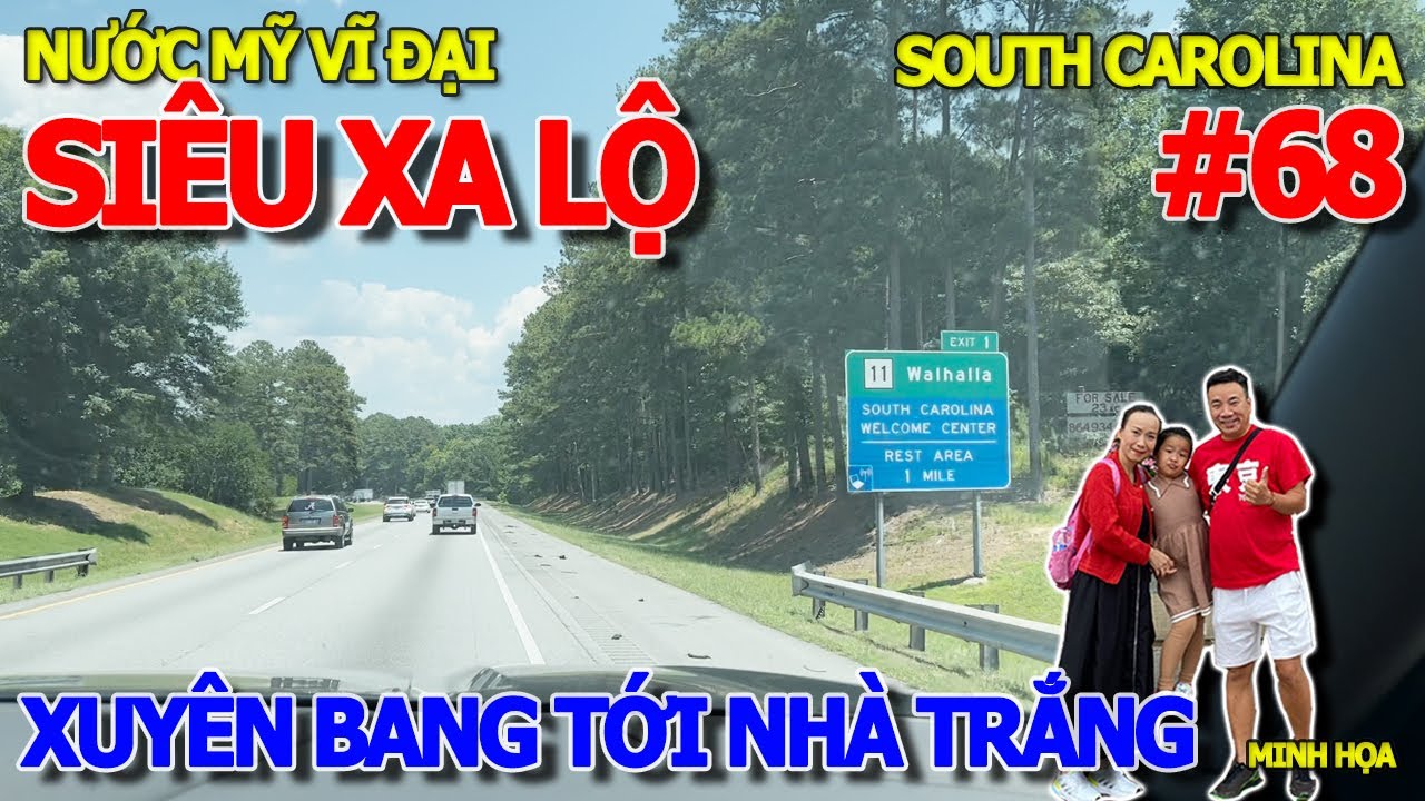 Kinh hồn tận mắt NƯỚC MỸ CƯỜNG QUỐC SỐ 1 - XA LỘ CHẠY XUYÊN BANG HOÀI KO THẤY TỚI - SOUTH CAROLINA