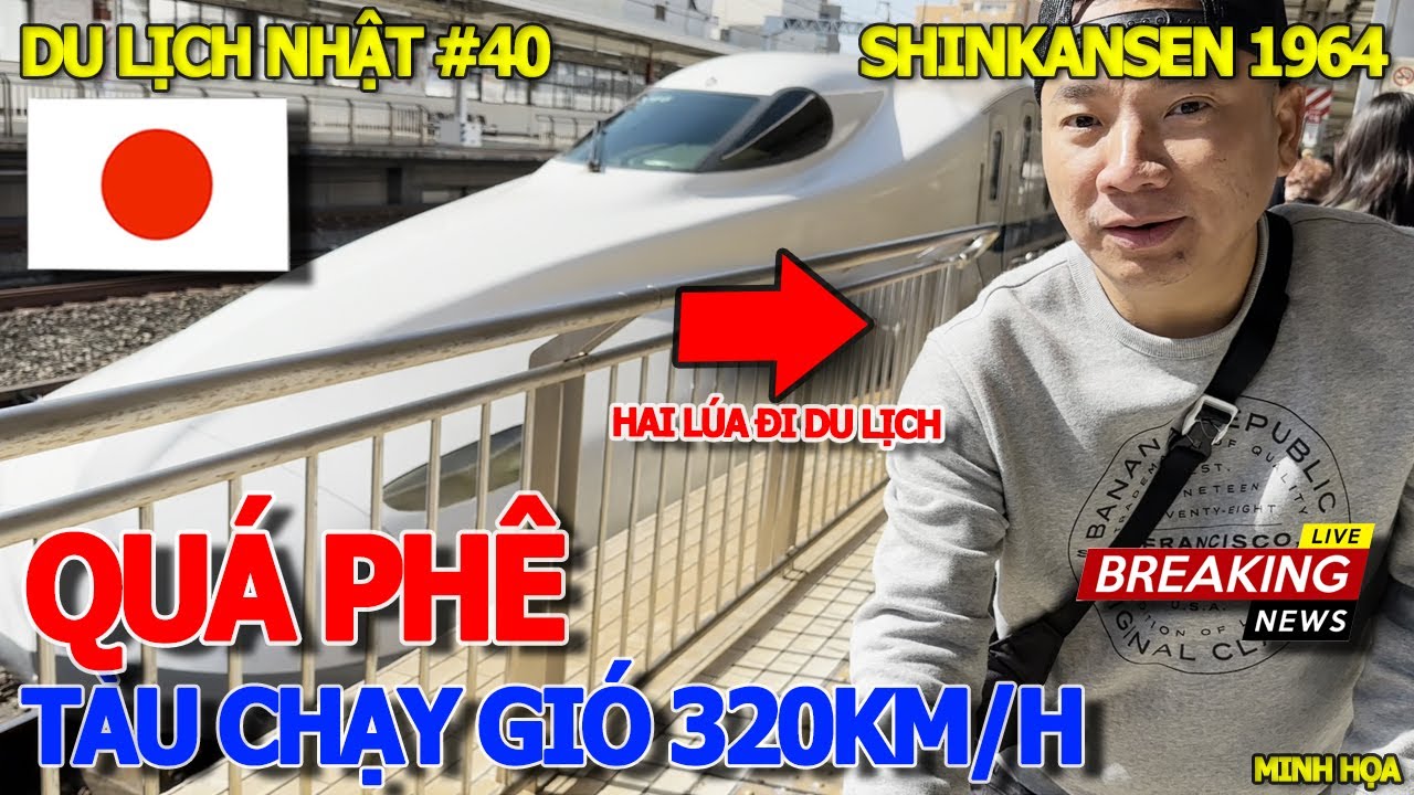 DU LỊCH NHẬT #40 TOUR 35 TRIỆU - QUÁ KINH NGẠC "TÀU VIÊN ĐẠN" SIÊU TỐC XE GIÓ SHINKANSEN RA ĐỜI 1964