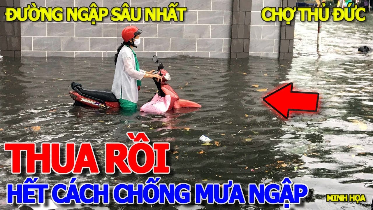 Rùng mình hiện trường XÓM NGẬP NẶNG NHẤT CHỢ THỦ ĐỨC - NHÀ XÂY THỀM CAO 2 MÉT & HẺM ĐẮP ĐÊ NGĂN NƯỚC