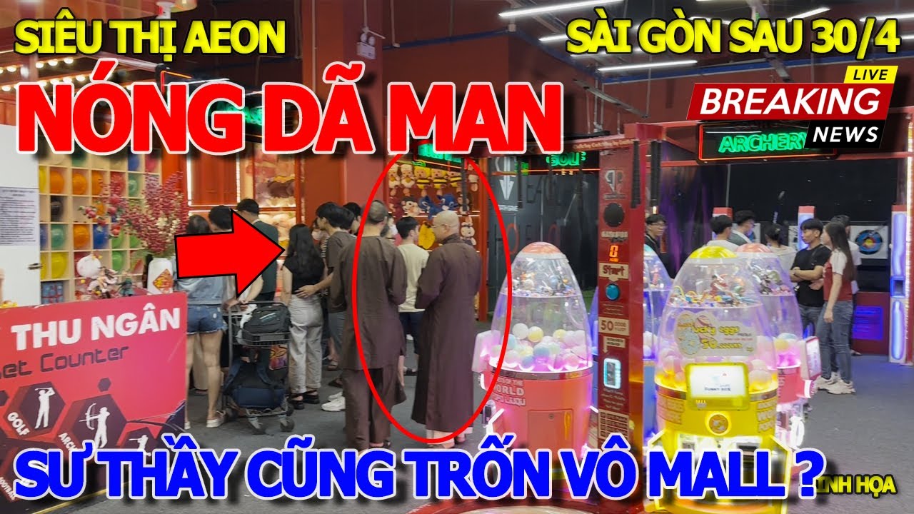 Sài gòn NÓNG DÃ MAN - HÀNG NGÀN NGƯỜI TRỐN VÀO SIÊU THỊ AEON HƯỞNG MÁY LẠNH - NGÀY CUỐI CHƠI LỄ 30/4