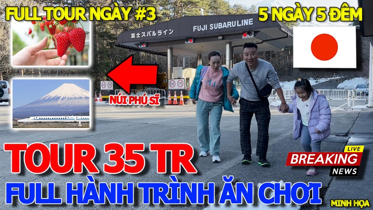 DU LỊCH NHẬT TOUR 35TR - NGÀY 3 FULL HÀNH TRÌNH ĂN CHƠI -TÀU SHINKANSEN -HÁI DÂU NHẬT - ĂN CUA TUYẾT