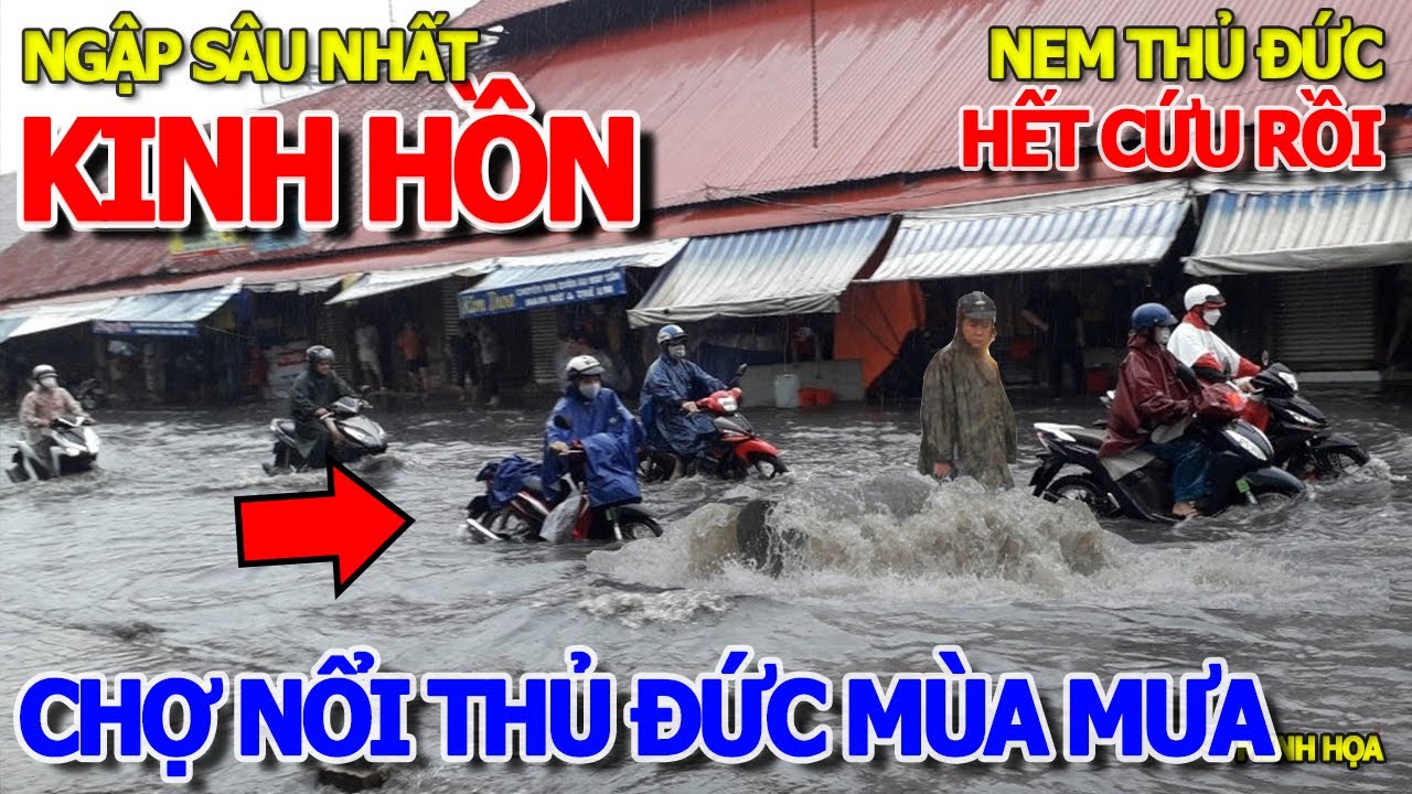 RÙNG MÌNH "CHỢ NỔI" THỦ ĐỨC MÙA MƯA BÃO - NGẬP NẶNG KO LỐI THOÁT - ĐẠI LỘ PHẠM VĂN ĐỒNG VỀ SÂN BAY