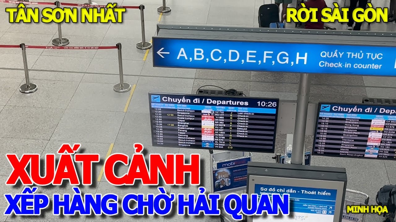 XẾP HÀNG CHỜ HẢI QUAN ĐÓNG DẤU XUẤT CẢNH RỜI SÀI GÒN - PHI TRƯỜNG SÂN BAY TÂN SƠN NHẤT HẾT HÈ