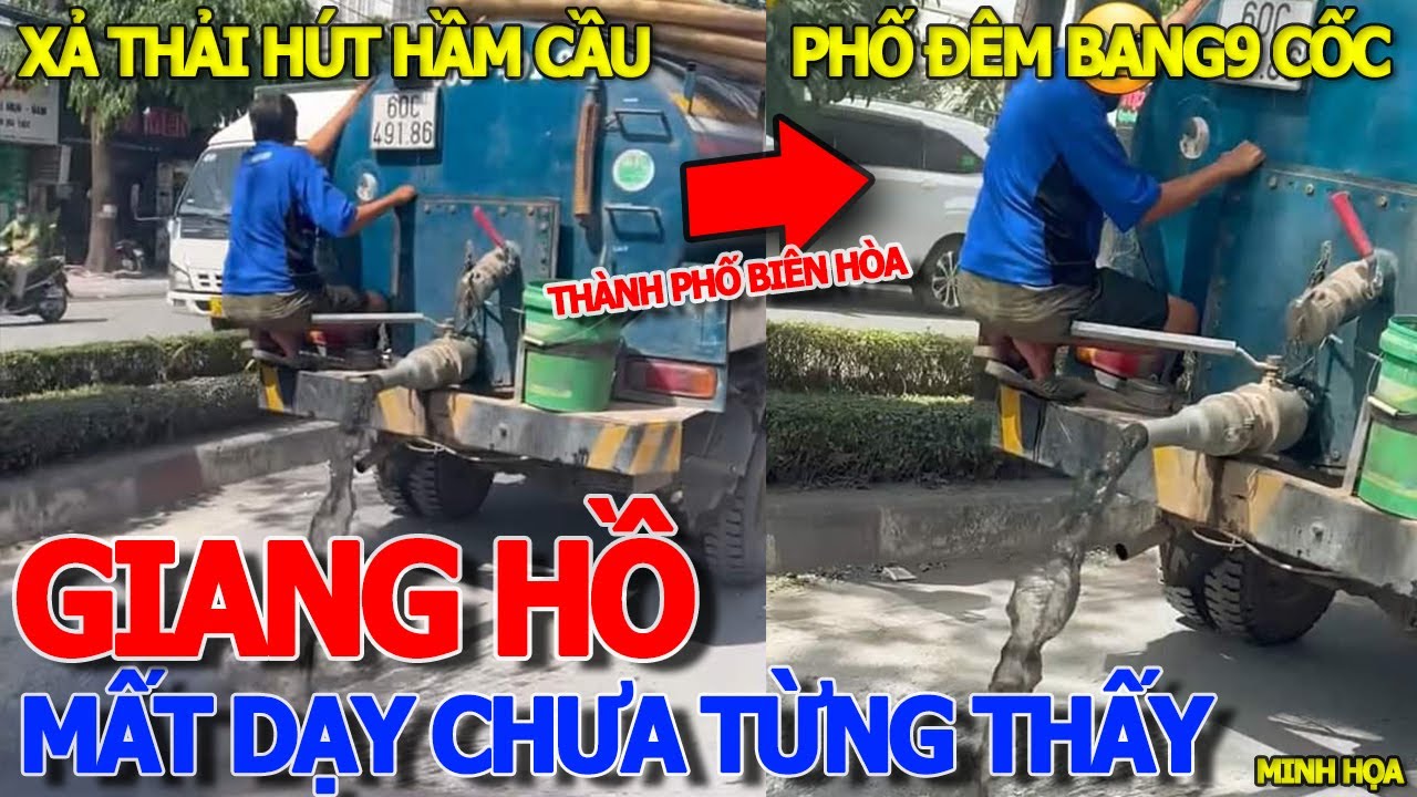 Truy lùng XE HÚT HẦM CẦU XẢ NƯỚC THẢI NGAY TRUNG TÂM BIÊN HÒA - PHỐ ĂN ĐÊM BĂNG CỐC THÁI LAN