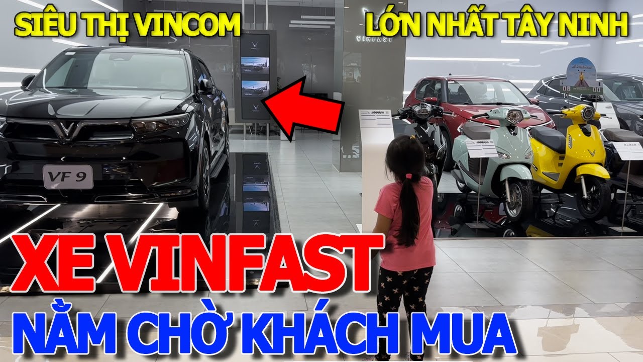 Giật mình cảnh tượng SIÊU THỊ VINCOM LỚN NHẤT TÂY NINH & DÀN XE ĐIỆN VINFAST CHỜ KHÁCH MUA SẮM