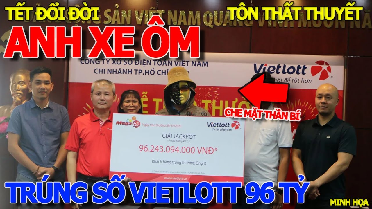 Quá bất ngờ ANH XE ÔM SÀI GÒN TRÚNG VÉ SỐ VIETLOTT 96 TỶ CHỤP HÌNH CHE MẶT KÍN BƯNG - XÓM QUẬN 4