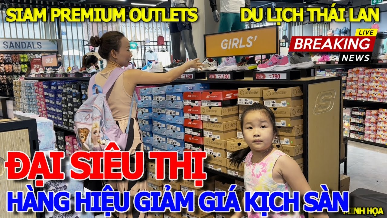 Toàn cảnh ĐẠI SIÊU THỊ HÀNG HIỆU GIẢM GIÁ 30-50-70% LỚN NHẤT THÁI LAN - SIAM PREMIUM OUTLETS BANGKOK