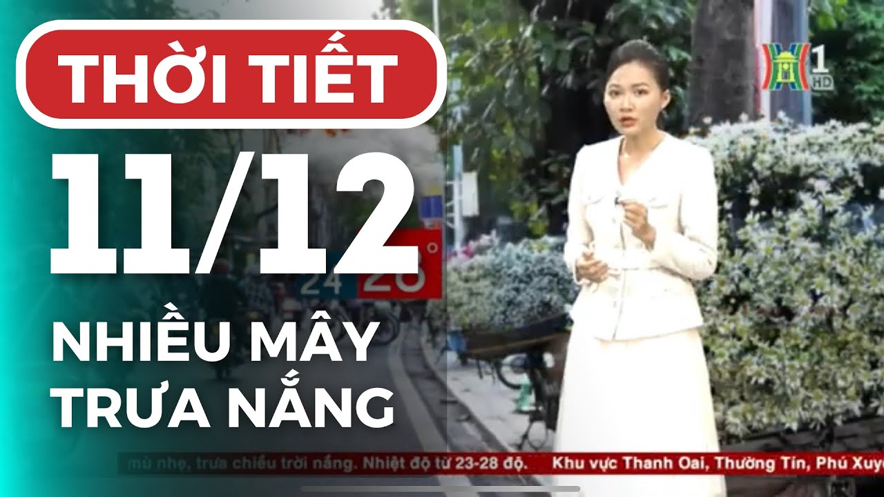 Dự báo thời tiết hôm nay ngày mai 11/12 | Dự báo thời tiết đêm nay mới nhất | Thời tiết 3 ngày tới