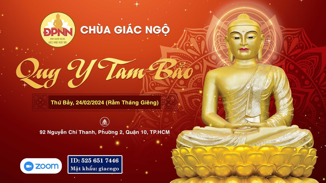 🔴 Trực tiếp: LỄ LÀM CON PHẬT (QUY Y TAM BẢO) vào dịp Rằm tháng Giêng tại Chùa Giác Ngộ