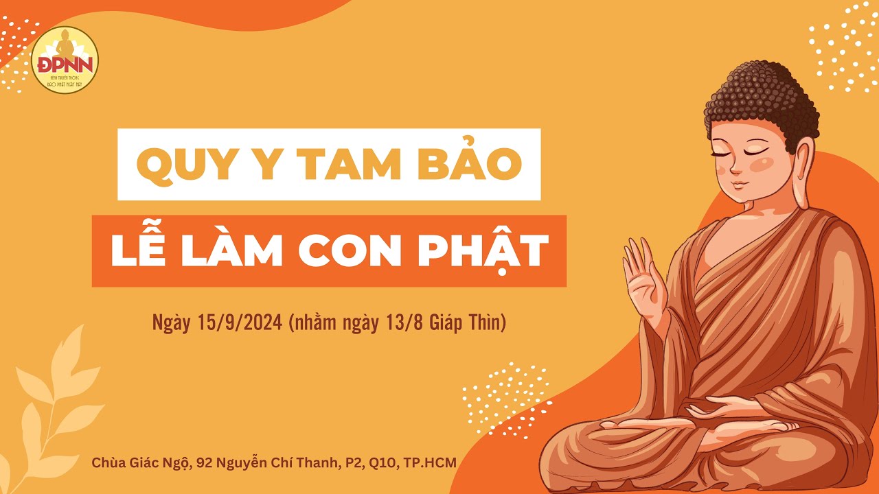 🔴Trực tiếp: LỄ LÀM CON PHẬT (QUY Y TAM BẢO) ngày 15-9-2024 tại chùa Giác Ngộ