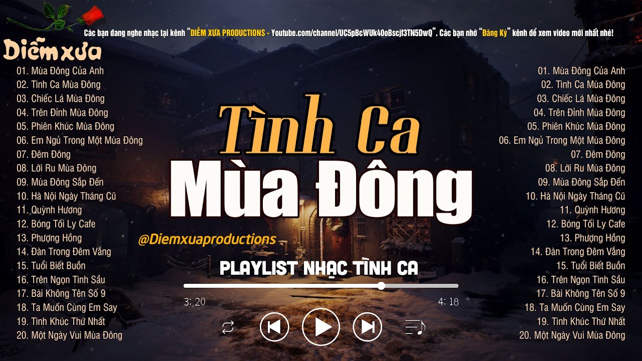 Những Bản Tình Ca Mùa Đông Bất Hủ Ai Nghe Cũng Phải Xao Xuyến | Tình Khúc Hải Ngoại Vượt Thời Gian